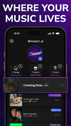 KI-Songgenerator - Mozart AI Bildschirmfoto 8