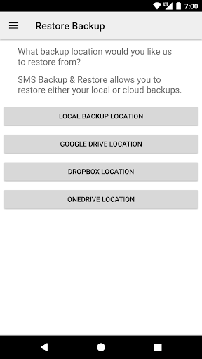 SMS Backup & Restore Pro Bildschirmfoto 1