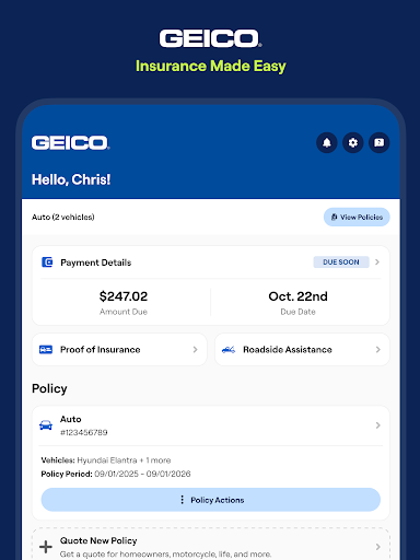GEICO Mobile - Car Insurance Bildschirmfoto 7