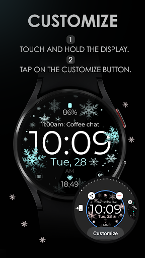Snowflake rose gold watch face Bildschirmfoto 5