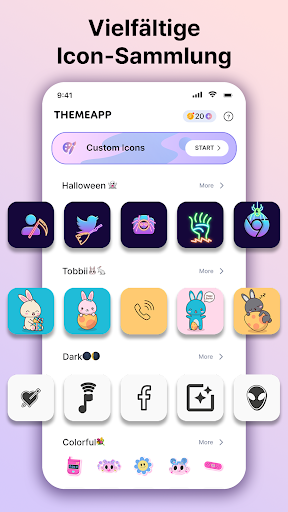 Themes: App Symbole, Widget Bildschirmfoto 2