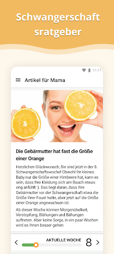 Schwangerschafts-App Bildschirmfoto 3