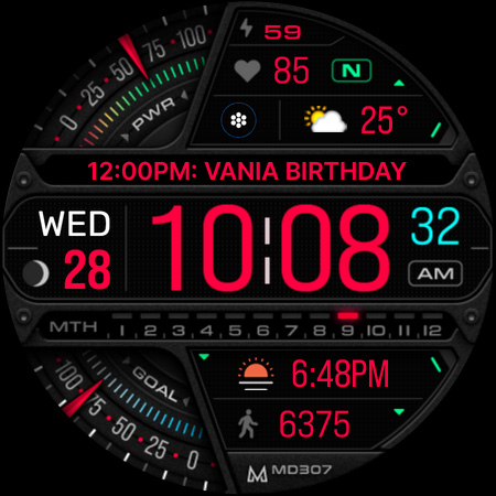 MD307 Digital watch face Bildschirmfoto 14