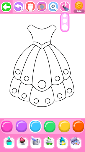 Dress Coloring Game Glitter Bildschirmfoto 16