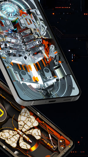 Futuristic 3D Tech Wallpaper Bildschirmfoto 2