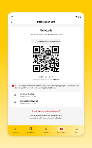 Post & DHL Bildschirmfoto 22