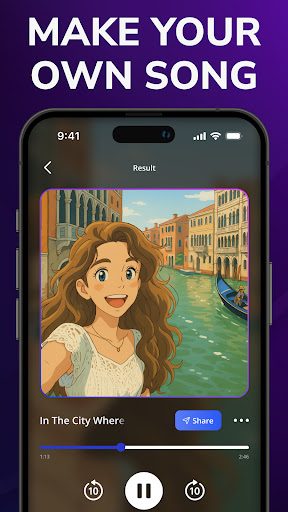 KI-Songgenerator - Mozart AI Bildschirmfoto 2