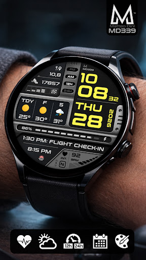 MD339 Digital watch face Bildschirmfoto 13