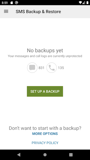 SMS Backup & Restore Bildschirmfoto 3