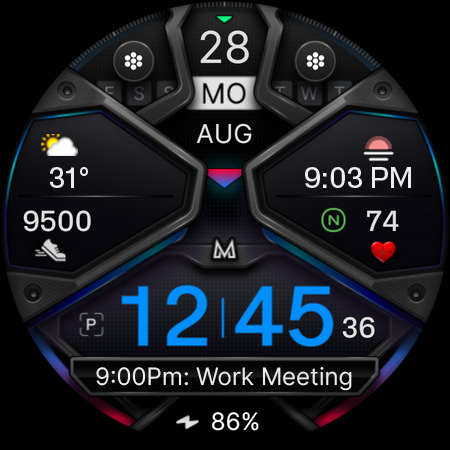 MD326 3D Modern Watch Face Bildschirmfoto 12
