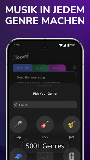KI-Songgenerator - Mozart AI Bildschirmfoto 5