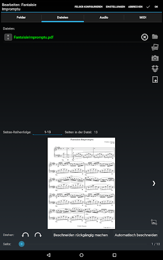 MobileSheets Bildschirmfoto 1