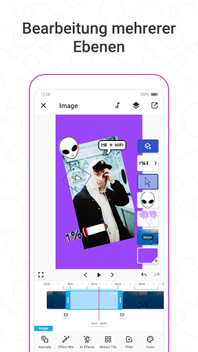 Funimate Videobearbeitung App Bildschirmfoto 1