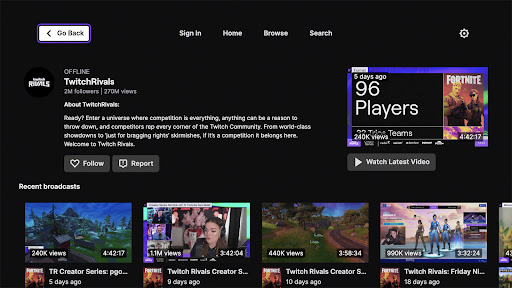 Twitch: Live-Streaming Bildschirmfoto 9