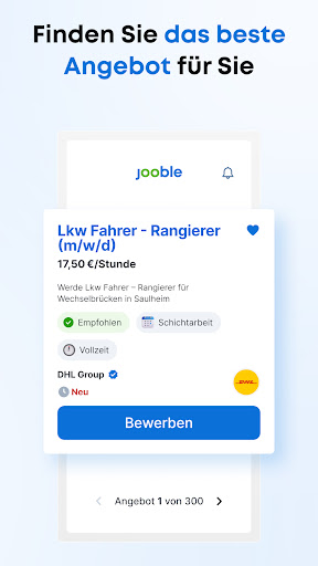 Jooble－Jobsuche & Jobbörse App Bildschirmfoto 1