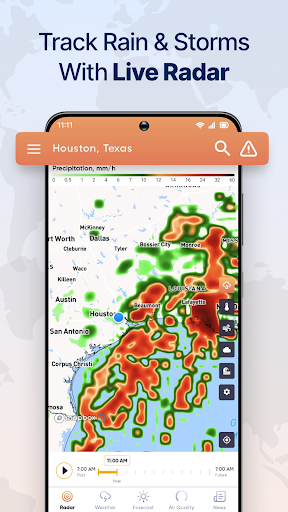 Live Weather Radar Launcher Bildschirmfoto 6