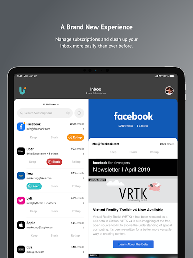 Unroll.Me - Inbox Mail Cleaner Bildschirmfoto 4