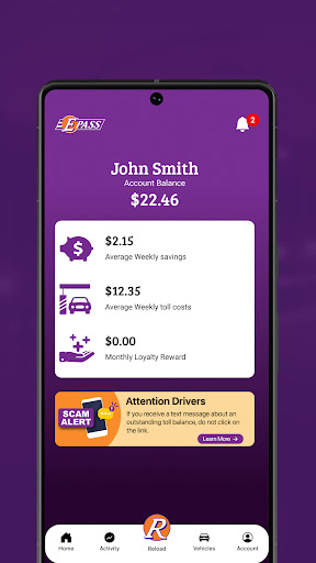 E-PASS Toll App Bildschirmfoto 2