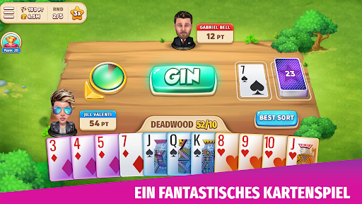 Gin Rummy - Online Rommé Bildschirmfoto 1