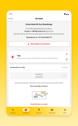Post & DHL Bildschirmfoto 17