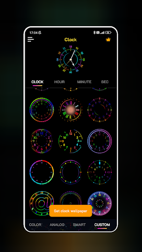 Neon Clock Wallpaper Bildschirmfoto 3
