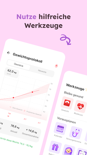 Schwangerschafts-App - Momly Bildschirmfoto 1