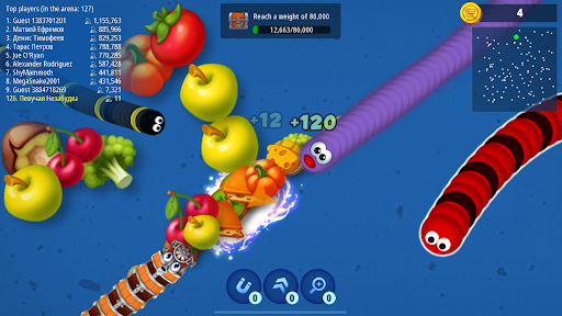 Wurmzone.io Gefräßige Schlange Bildschirmfoto 10