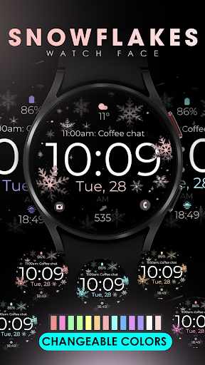 Snowflake rose gold watch face Bildschirmfoto 12