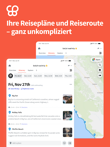 Wanderlog reisen routenplaner Bildschirmfoto 12