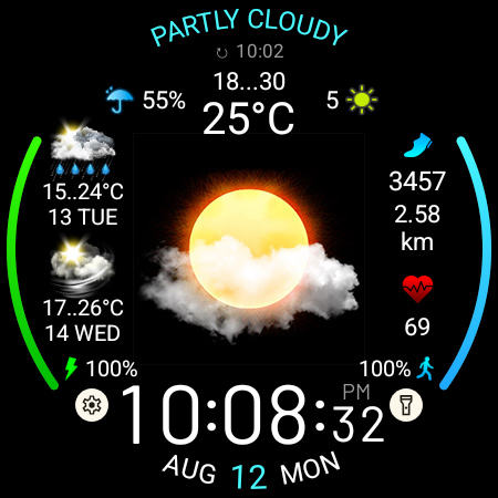 Weather watch face W5.5 Bildschirmfoto 2