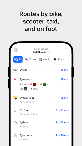 Yandex Maps and Navigator Bildschirmfoto 5