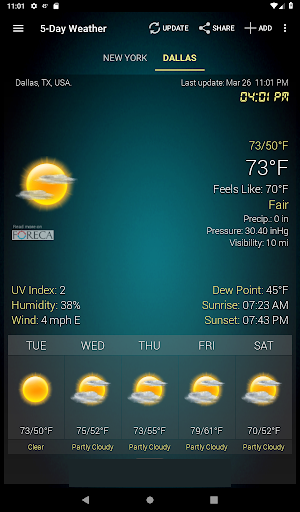 Wetter & Uhr Widget Bildschirmfoto 6