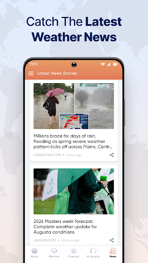 Live Weather Radar Launcher Bildschirmfoto 8