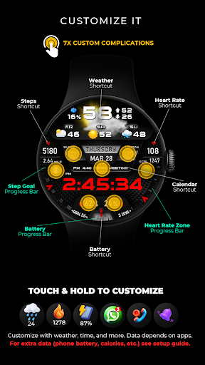 PER27 Digital Watch Face Bildschirmfoto 6