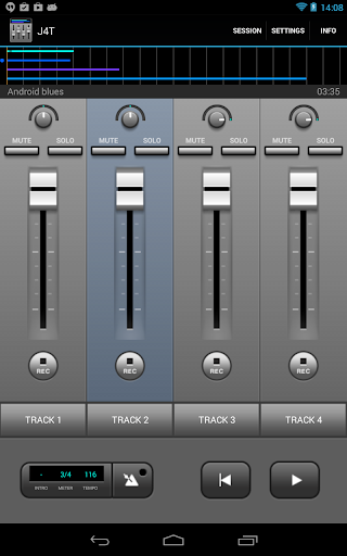 J4T Multitrack Recorder Bildschirmfoto 6
