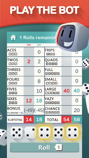 Yazy the yatzy dice game Bildschirmfoto 7
