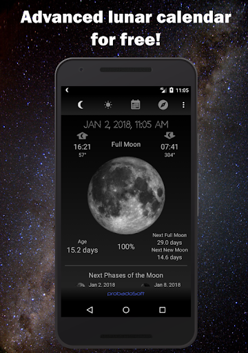 Moon Phase Calendar Bildschirmfoto 1