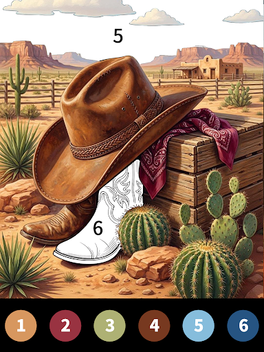 Wild West Color by Number Book Bildschirmfoto 7