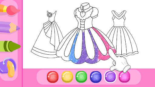Dress Coloring Game Glitter Bildschirmfoto 11