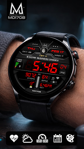 MD170B Digital watch face Bildschirmfoto 15