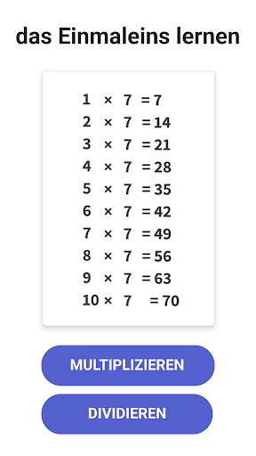 Einmaleins Mathe - Trainer 1x1 Bildschirmfoto 6