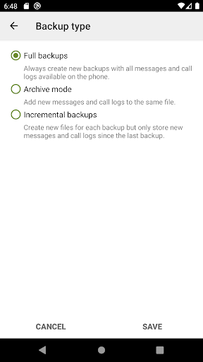SMS Backup & Restore Bildschirmfoto 4