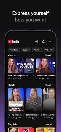 YouTube Studio Bildschirmfoto 1