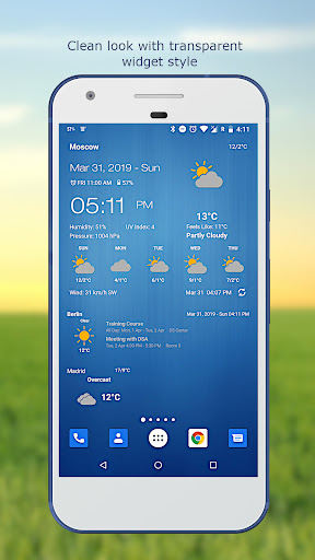 Wetter & Uhr Widget Bildschirmfoto 3