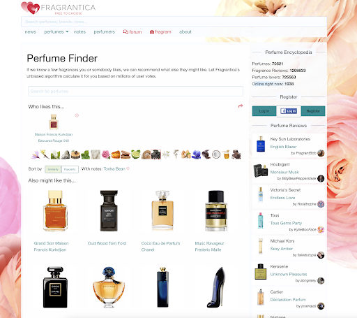 Fragrantica Perfumes Bildschirmfoto 7