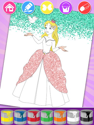 Prinzessin Färbung Glitter Bildschirmfoto 4