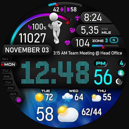 PER23 Digital Watch Face Bildschirmfoto 28