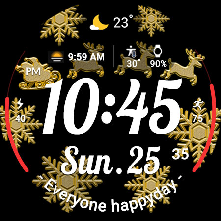 ACRO Happy Christmas Watchface Bildschirmfoto 1