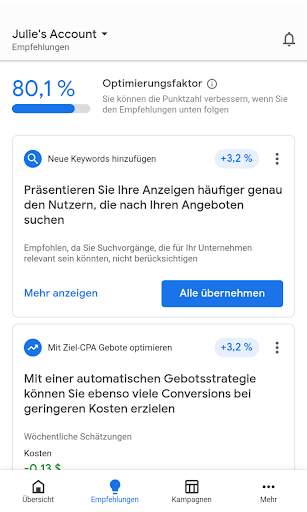 Google Ads Bildschirmfoto 4