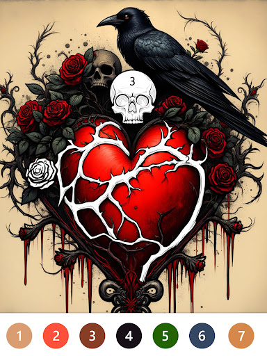Macabre Color Paint By Number Bildschirmfoto 12